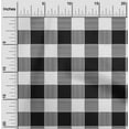 thumbnail image 1 of oneOone Cotton Jersey Black Fabric Gingham Check Quilting Supplies Print Sewing Fabric By The Yard 58 Inches Wide, 1 of 4