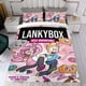 thumbnail image 4 of A-Lankybox Conjunto de sábanas temático, trío de piezas, cómodo y amigable con la piel, diseño único, regalo de decoración para el hogar para familiares, amigos y fans,135X200cm, 4 of 6