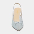thumbnail image 3 of XYD Women Bowknot Pointed Toe Mesh Pumps Slingback Mid Thin Heels Elegant Party Dressy Bridal Sandal Shoes Size 7 Pale Blue, 3 of 4
