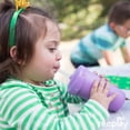 thumbnail image 6 of Re-Play Sippy to Straw Kids Cups - 10 oz. Set of 2 - USA Made Recycled BPA-Free Plastic Lid Choice - Grows with Your Child - Purple, Lime, 6 of 10