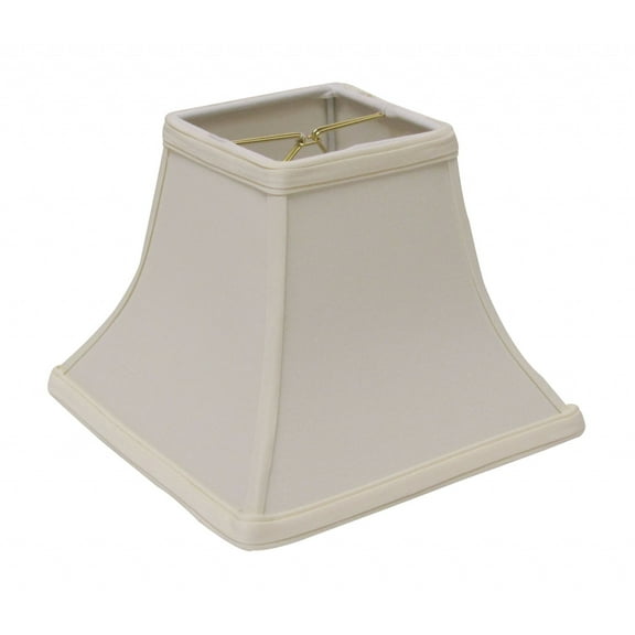 8" Ivory Square Bell No Slub Lampshade
