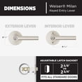 thumbnail image 4 of Matte Front Door Handle with Lock Reversible Square Exterior/Interior Door Handles with Lock Keyed Entry Door Lever for Front Door Bedroom Bathroom & Office Modern Home Decor, 4 of 7