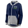 thumbnail image 2 of Women's Logo Athletic College Navy Seattle Seahawks Hit It French Terry Full-Zip Hoodie, 2 of 3