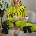 thumbnail image 6 of Picia Ball Pattern Women’s Long-Sleeve Sleepwear Set - Soft 2-Piece Loungewear with Pockets, Comfy PJs for Relaxing Nights-Large, 6 of 7