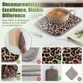 thumbnail image 5 of Howayme Ribbed Cotton Pot Holders 2-Pack Set, Leopard Printed, Heat Resistant Soft Silicone Pot Holders for Kitchen, Non-Slip Hot Pads with Hanging Loop for Housewarming Gift, 7"x9", 5 of 5