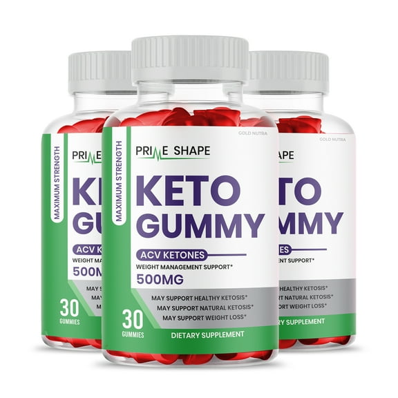 Prime Shape Keto Gummies, Official Maximum Strength Prime Shape Gummies Dietary Supplement (3 Pack)