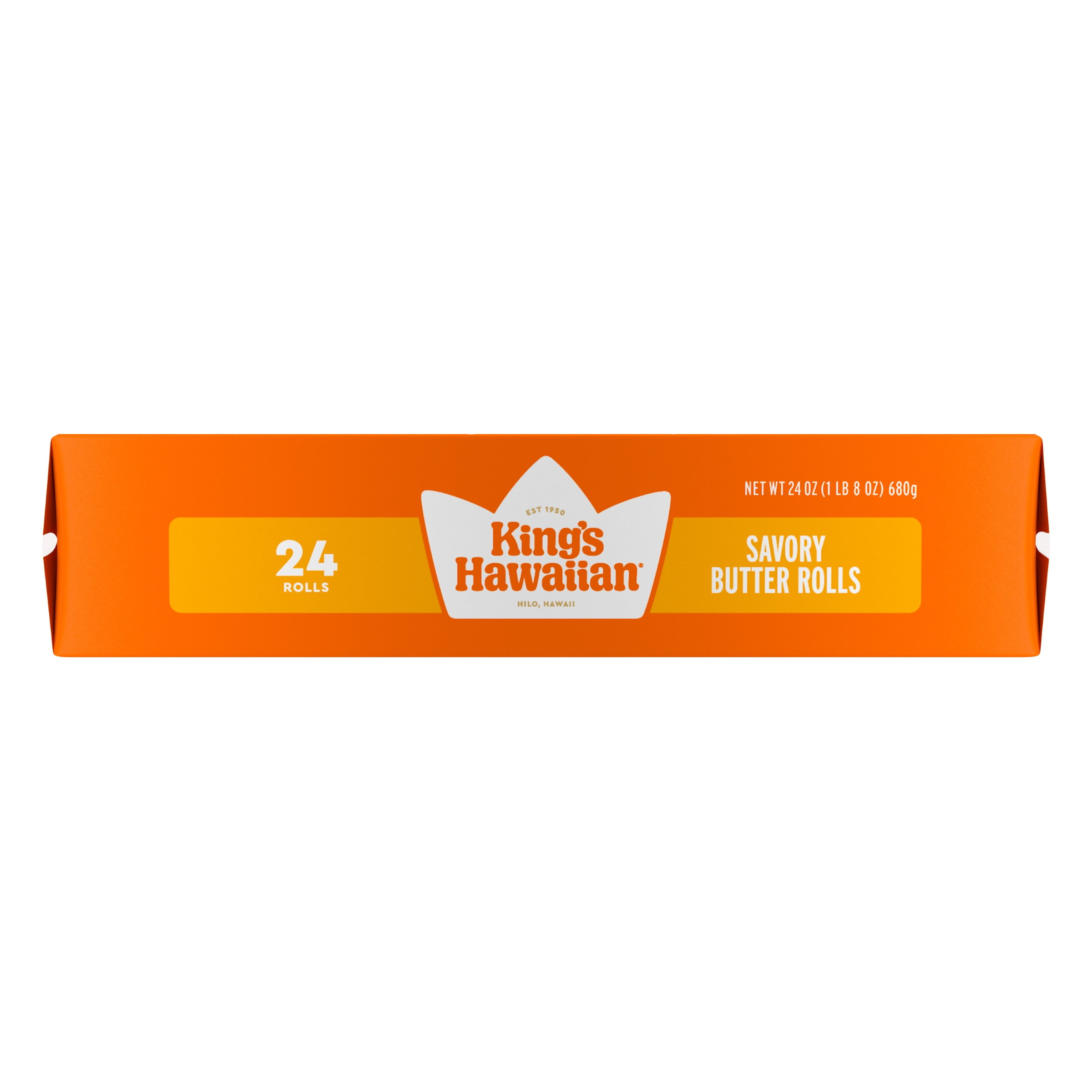 King's Hawaiian Savory Butter Rolls 24 Count, 24 oz, Shelf-Stable