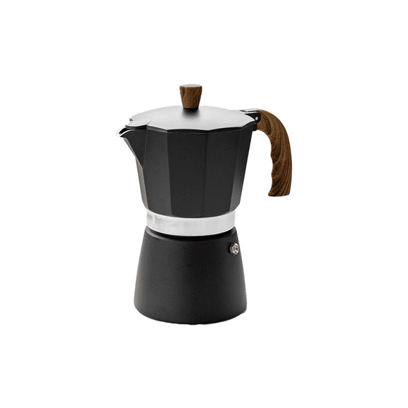 3 Cup Moka Coffee Pot Espresso Maker Cuban Coffee Maker Tool for Home Office (150 Ml Black)