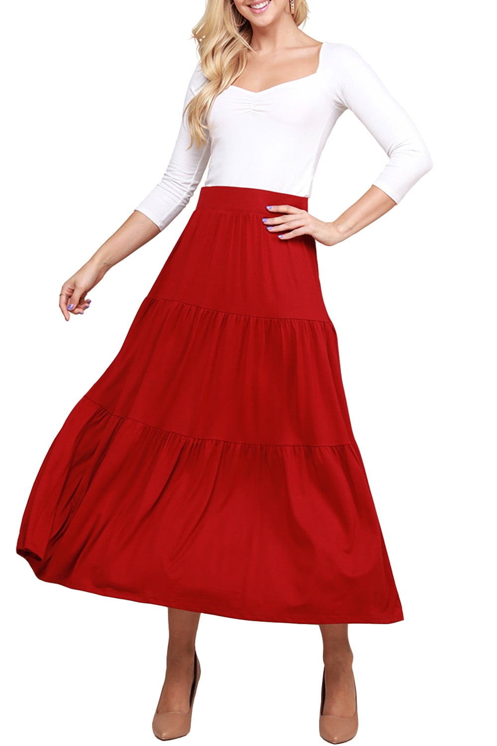 plus size maxi skirts walmart