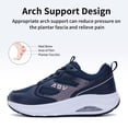 thumbnail image 6 of B BESUNEW Women's Plantar Fasciitis Orthotic Shoes Wide Toe Box Arch Support Walking Sneakers Roseblue US 10.5, 6 of 8