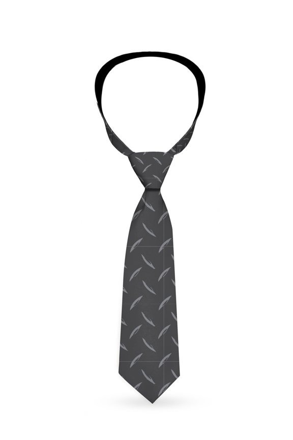 Dark Grey Tire Tread Pattern Neck Tie