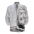 thumbnail image 4 of XDZJLR Chemise Homme Impression Numérique 3D Bateau Poche Boucle Col à Revers Manches Courtes, 4 of 7