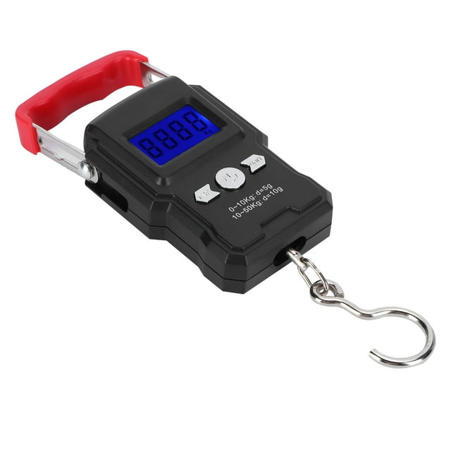 Digital Scale, Multifunctional LCD Display Hanging Hook Scale, Stretchable Handles for Luggage Fishing