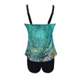 thumbnail image 7 of Tankini Sets for Women ,Summer Two Piece Swimsuits Boyleg Tummy Control Swimwear Vintage Floral Print Swim Tank Tops High Waist Trunks Beach Bathing Suit Sets Multicolor S, 7 of 7