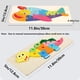 thumbnail image 2 of Rectangle Toddler Puzzle,Wooden Puzzle For Children, Animals Puzzles Dinosaur Crocodile Caterpillar Giraffe,Colorful Wood Numbered Puzzles Baby Infant Kid Preschool Learning Educational Toys, 2 of 5