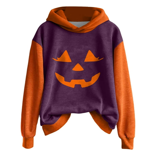 NMMUED Chandails à Capuchon d'Halloween pour Femmes, Chandails à Capuchon d'Automne pour Femmes, Chandail d'Halloween pour Femmes, Chandails à Capuchon pour Femmes à Enfiler, Chandail à Capuchon d'Halloween, Chandail pour Femmes, Bourgogne TG