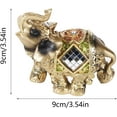 thumbnail image 2 of Statue d'Éléphant Lucky Wealth Feng Shui Statue Verte Décoration Maison Collection(S), 2 of 5