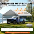 thumbnail image 5 of VEVOR Carport Replacement Canopy Cover 13 x 20 ft, Garage Top Tent Shelter Tarp Heavy-Duty Waterproof & UV Protected, Easy Installation with Ball Bungees,Grey (Only Top Cover, Frame Not Include), 5 of 9