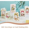 thumbnail image 4 of Handmade Greeting Card Making Kits DIY Thank You Set Flowers Theme Paper Envelopes Cards Stickers for Christmas Thanksgiving Mother's Day Birthday Gifts Crafts Decorations Paper, 4 of 7