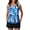 Blue Tie-dye, variant on Blouson Tankini Swimsuits for Women 2025 Tummy Control Two Piece Bathing Suits with Sporty Pockets Swim Shorts