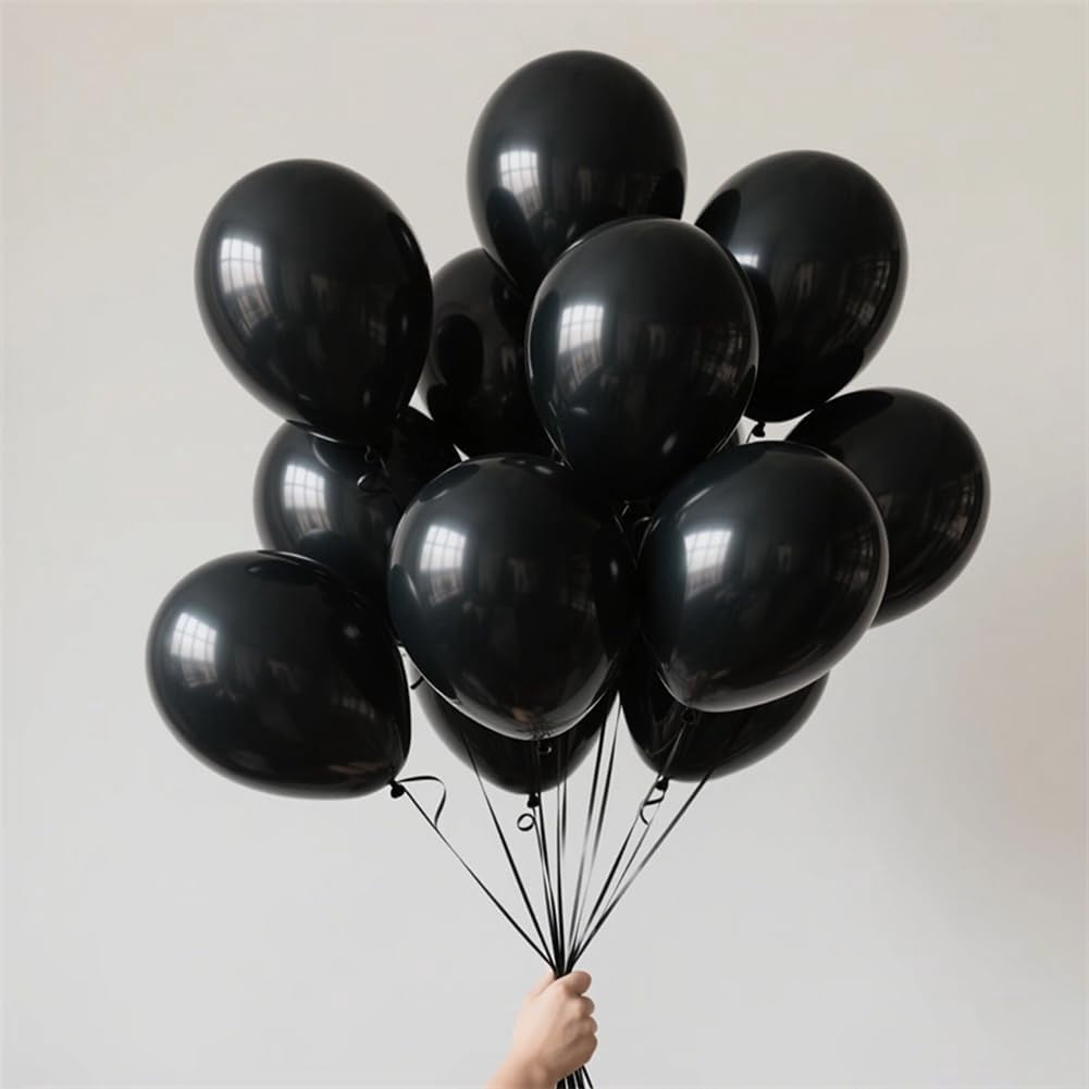 400 Pcs Black Balloons 12 Inch Bulk Latex Balloon for Birthdays Weddings Party Decorations