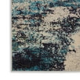 thumbnail image 6 of Nourison Celestial Abstract Ivory/Teal Blue 6' x 9' Area Rug, (6x9), 6 of 8