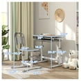 thumbnail image 3 of Kids Desk and Chair Set, Adjustable Height Study Table with Tilt Top, Storage Drawer, 6-12 Years, Gray, 3 of 9