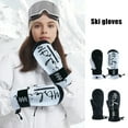 thumbnail image 2 of comerut Ski Gloves with Built-in Wrist Guards EVA Shock Absorber Winter Gloves Waterproof Warm Snowboard Gloves for Skiing Cycling, 2 of 8