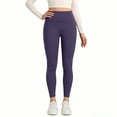 thumbnail image 5 of Garbnen Purple Womens Leggings High Waisted Tights Women Yoga Pants Tummy Control Soft Spring Summer Womens Workout Leggings, 5 of 6