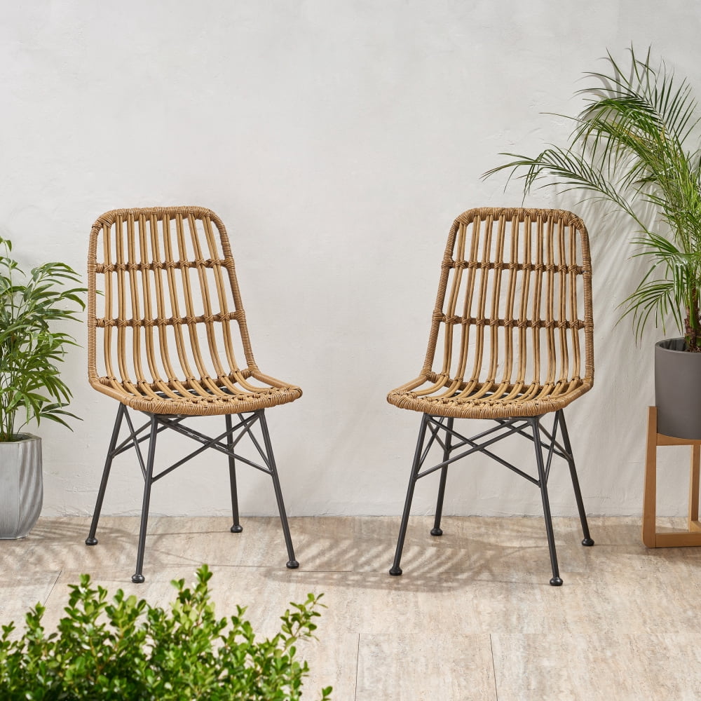 Outdoor Dining Chairs (Set of 2) – Space-Saving Patio Chairs for Garden, Deck, Poolside, Backyard