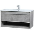 thumbnail image 4 of 36 inch Single Bathroom Floating Vanity in Concrete Grey, 4 of 14