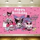 thumbnail image 2 of Fondo de dibujos animados de Hello Kitty Kuromi Mymelody para fiesta de cumpleaños de niñas, 2 of 3