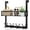 Black-16 Hook 2 Basket, variant on Over The Door Hooks Organizer - Over Door Hanger with 16 Hooks & 2 Baskets for Hanging Coat, Clothing, Towel, Hanging Organizer for Bathroom, Closet, College Dorm, Grey
