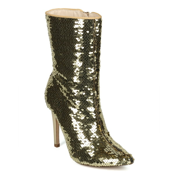 red sequin stilettos