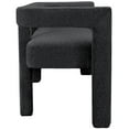 thumbnail image 5 of Meridian Furniture Athena Boucle Fabric Bench with Boucle Fabric and Rounded Back, Black, 5 of 6