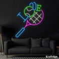 thumbnail image 4 of Craftnamesign Love Tennis Neon Sign, Tennis Club Decor, Tennis Wall Art, 4 of 4