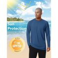 thumbnail image 3 of Men's UV Protection UPF 50+ Long Sleeve T-Shirt Work Fishing Swimming Shirt Rash Guard Top, 3 of 5