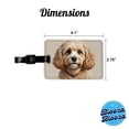 thumbnail image 3 of Cavapoo Dog Illustration Faux Leather Travel Luggage Tag, 3 of 7