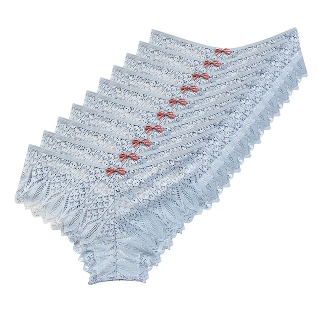 B91xZ sous-Vêtements pour Femmes Plus Culottes en Coton-Mesh Respirant, Bleu P