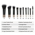 thumbnail image 2 of Unique Bargains Makeup Brush Set Versatile Makeup Brushes Kit Makeup Brushes Powder Puff Complete Makeup Needs Coverage Black 14 Pcs, 2 of 6