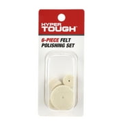 Hyper Tough 6 Piece Automotive Felt Polishing Kit for Metal Surface Cleaning and Polishing