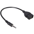 thumbnail image 1 of Audio AUX 3.5mm Male to USB 2.0 Type A Female Converter Adapter Cable, 1 of 7