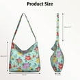 thumbnail image 4 of Canvas Crossbody Bag for Women and Men Lightweight Large Boho Tote Shoulder Bag Adjustable Strap Trippy Design Travel Work Casual Daypack, 4 of 5