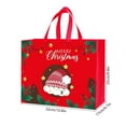 thumbnail image 3 of Aufmer 1 Pcs Festive Non-Woven Gift Bag, Reusable Holiday Present Carrier, Christmas Shopping Tote with Seasonal Patterns, Eco-Friendly Party Favor Container(Multicolor), 3 of 6