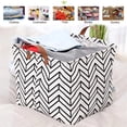 thumbnail image 2 of Bevtee 13" Freestanding Laundry Basket, 3 Pcs Collapsible Clothes Hamper Storage with Leather Handle, 2 of 5