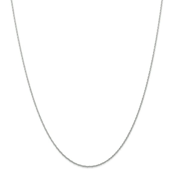 10k White Gold Carded Rhodium-plated 0.70mm Rope Chain