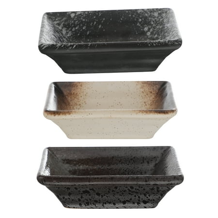 

3 Pcs Japanese Style Seasoning Dish Ceramic Seasoning Plate Appetizer Plate