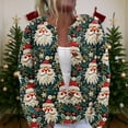 thumbnail image 3 of Women'S Christmas Sweater Cute Fun Christmas Sweater Fall And Winter Long Sleeve Knitted Sweater for Fall and Winter, Festive and Cozy, Ideal as Christmas Sweaters for Women ,Green,M, 3 of 7