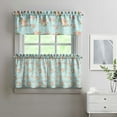 thumbnail image 2 of Pioneer Kitchen Curtains and Valance Set 24 Inch Tier Small Roses Curtains Small Drapes for Cafe Living Room Bathroom Farmhouse 3 Pieces Set Rod Pocket, 2 of 6