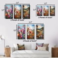 thumbnail image 4 of Designart "Mountain Spring Celebration of Wildflowers IV" Wildflowers Framed Wall Art Set Of 3 - Pink Traditional Frame Gallery Wall Set For Home Decor, 4 of 6